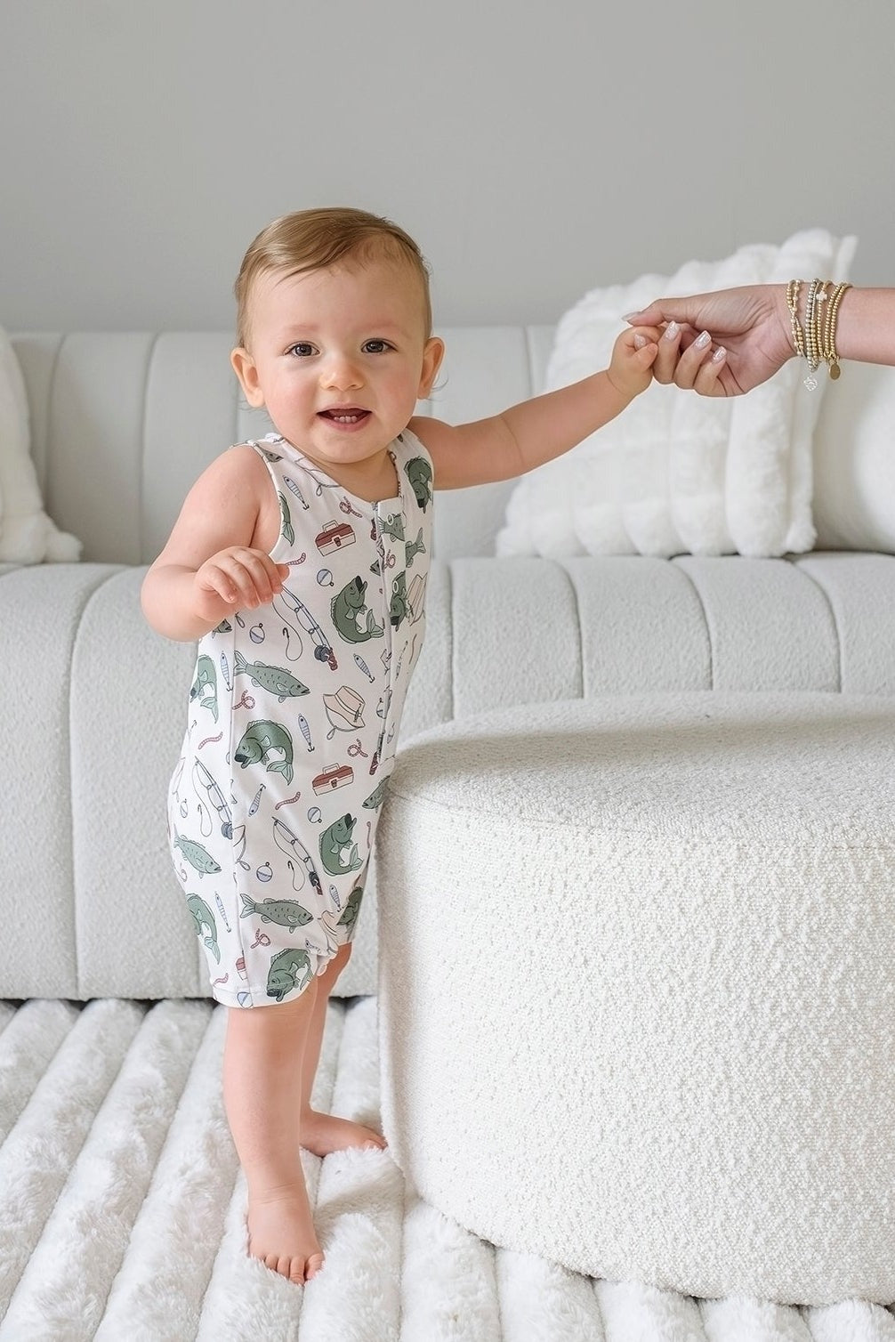 Sleeveless Snap Romper | Off the Hook