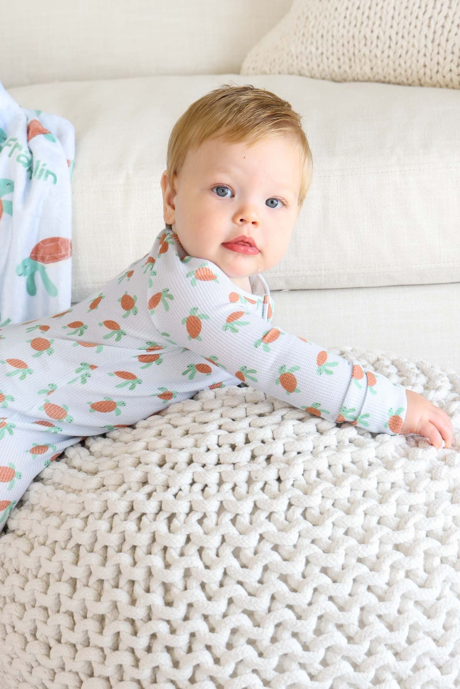 Bamboo Waffle Convertible Zip Romper | Coastal Cruisers