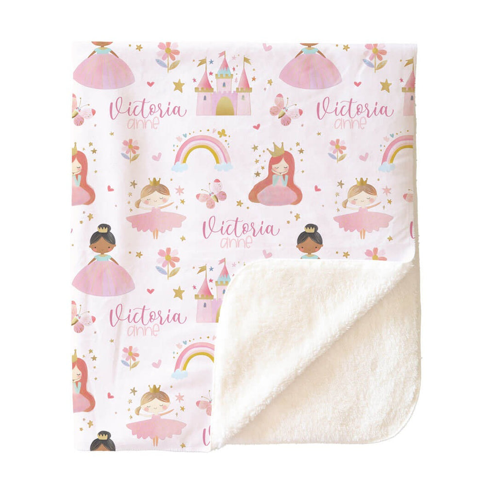 Personalized Sherpa Kids Blanket | Sweet Princess