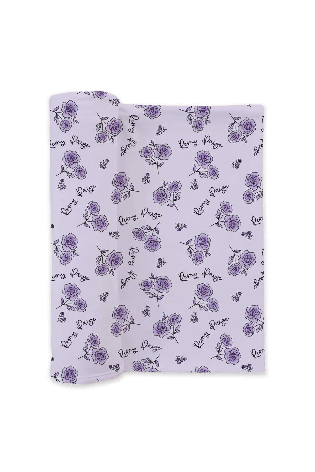Personalized Swaddle Blanket | Amethyst Garden