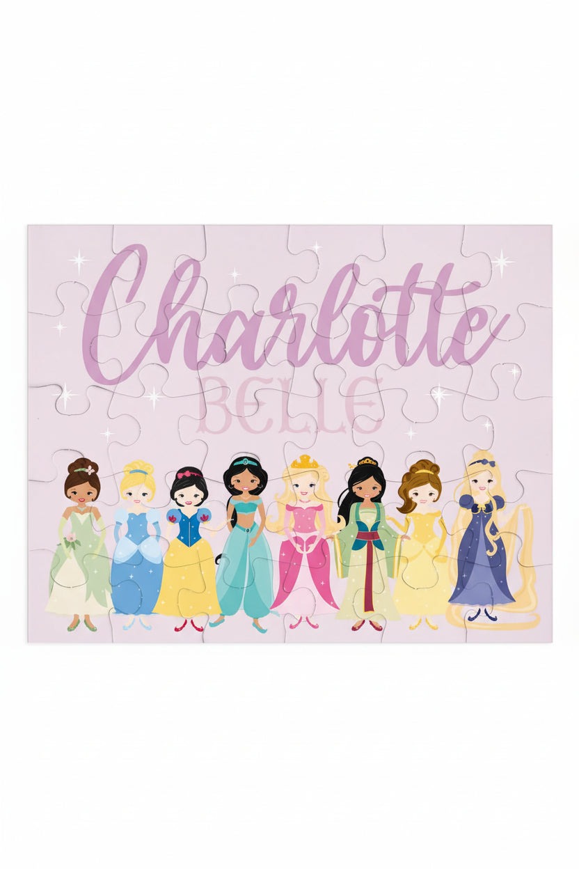 Kids Personalized 30 Piece Puzzle | Pretty Princess