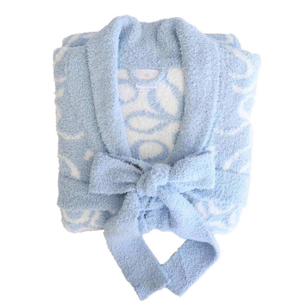 CuddleLaneTM Adult Robe | Blue-tiful Bows