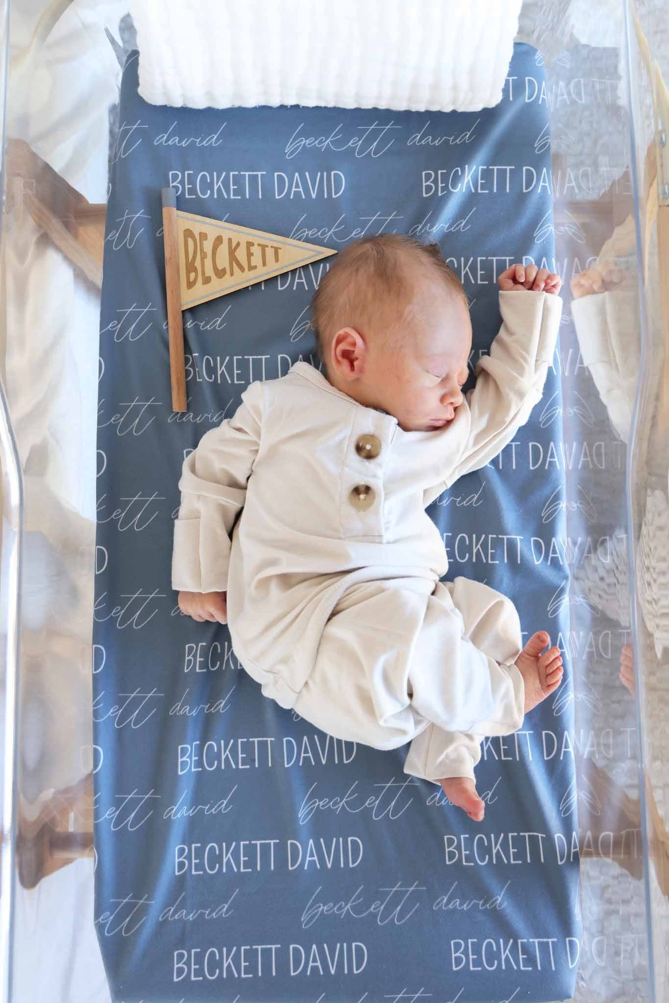 Personalized Wood Announcement | Flag