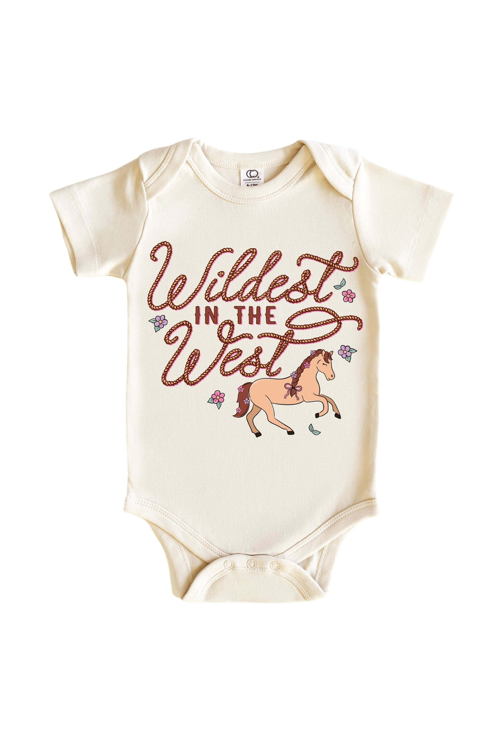 Wildest In The West Pink Graphic Bodysuit & Kids Tee | Natural