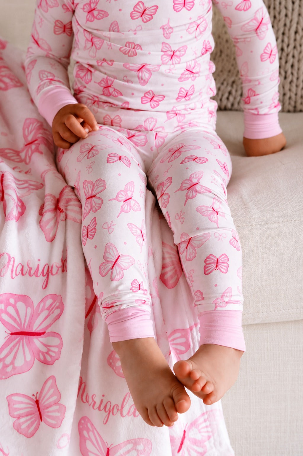 Two Piece Bamboo Pajama Set | Blooming Butterflies