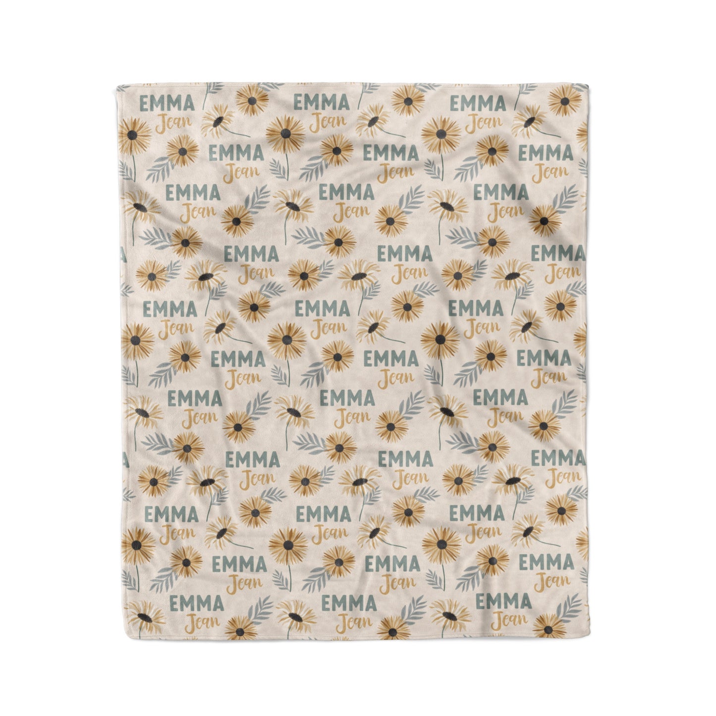 Sunday's Daisy Personalized Kids Blanket
