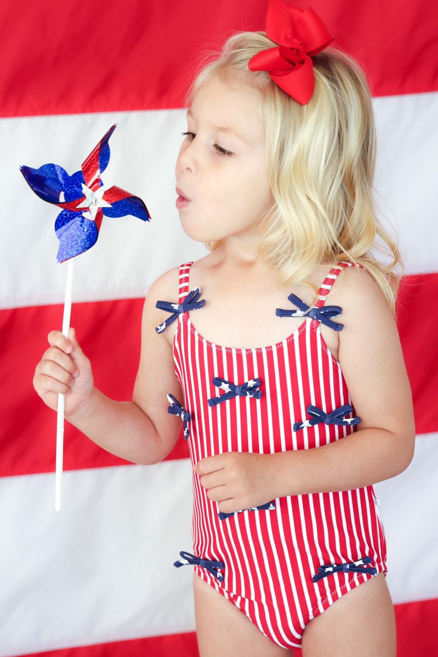 Tiny Bows One Piece | Stars & Stripes Party