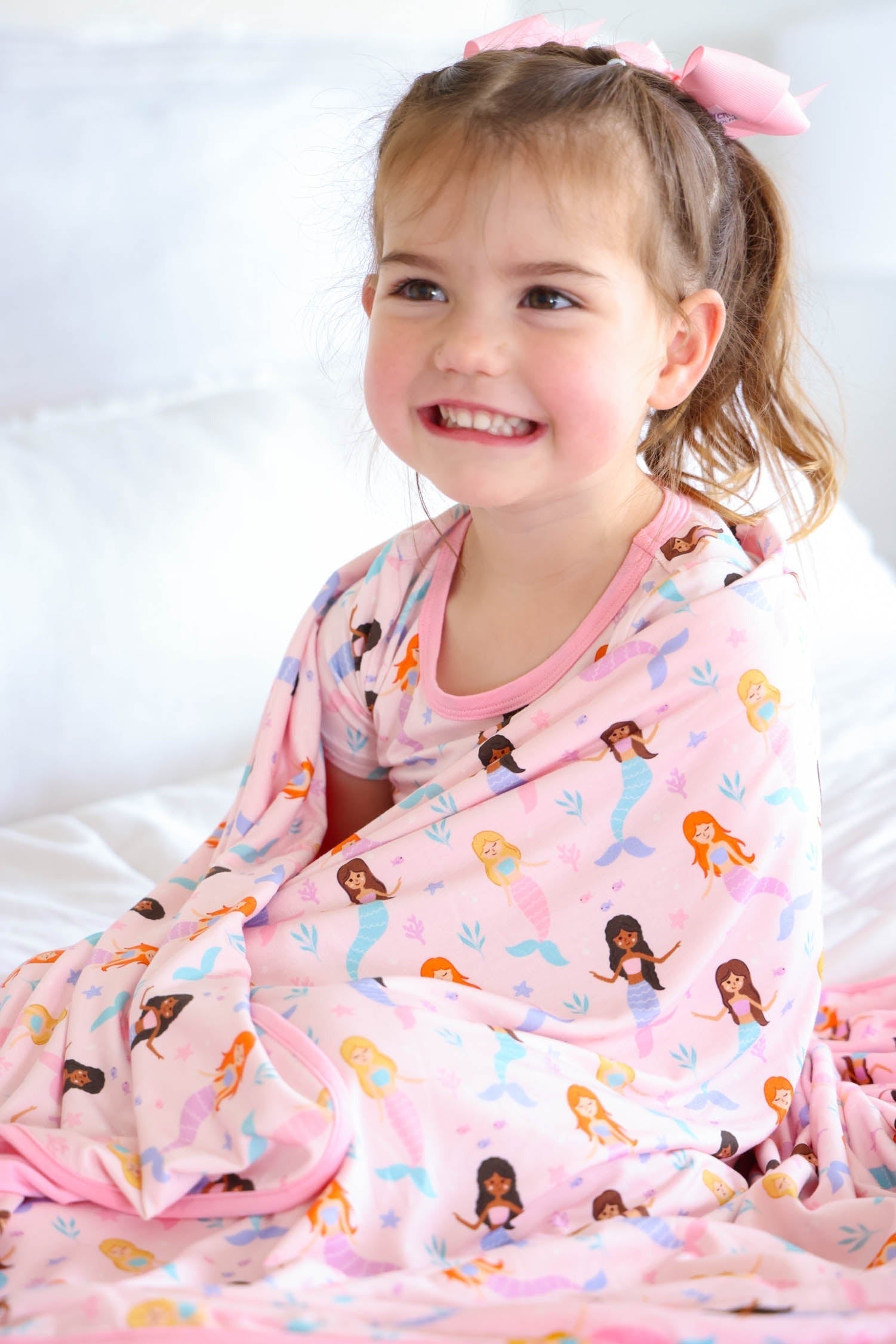 Double Sided Bamboo Blanket | Let's Be Mermaids