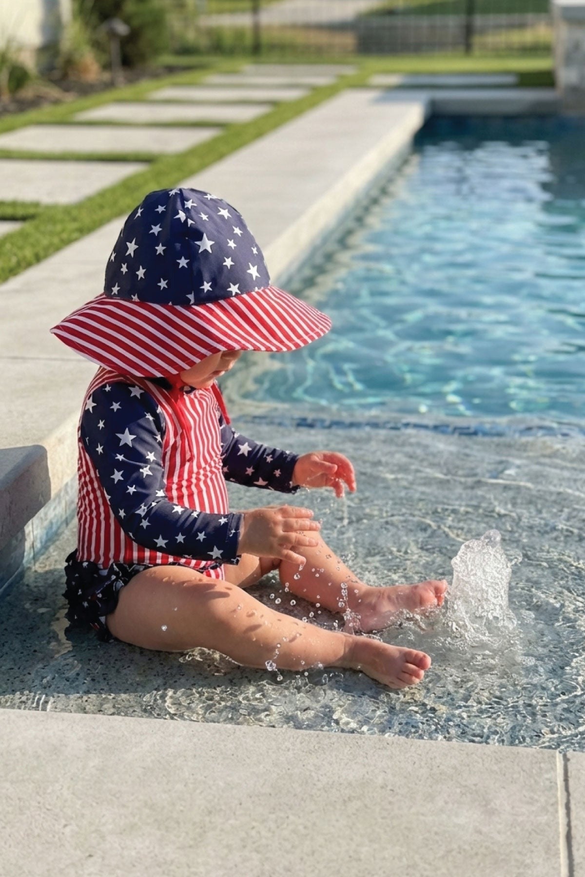 Printed Sun Hat | Stars & Stripes Party