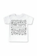 Colorable Big Sis Personalized Kids Graphic Tee | White