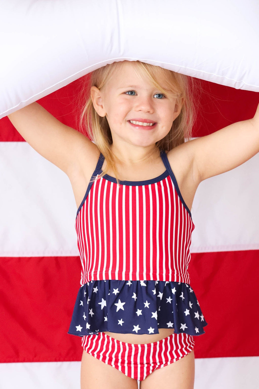 Two Piece Strappy Tankini | Stars & Stripes Party