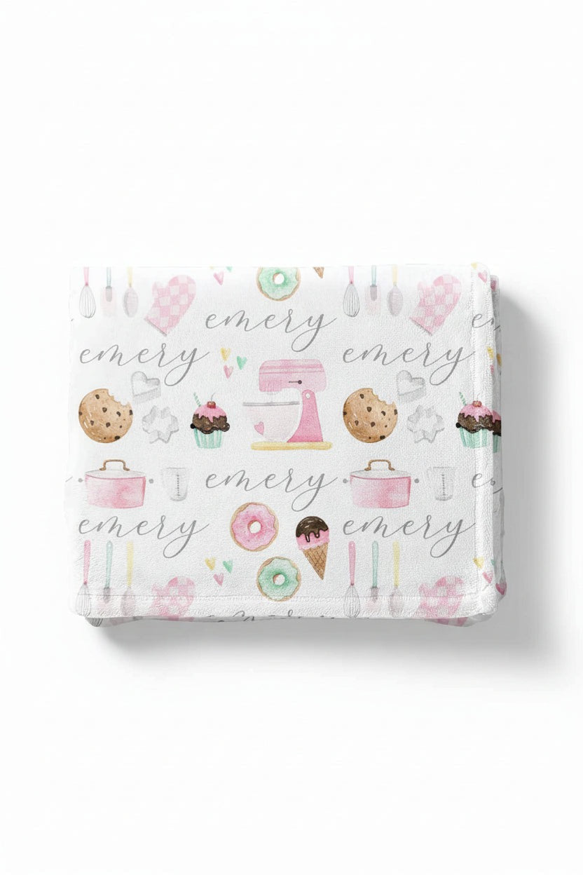Bella's Bake Shop Personalized Toddler Blanket