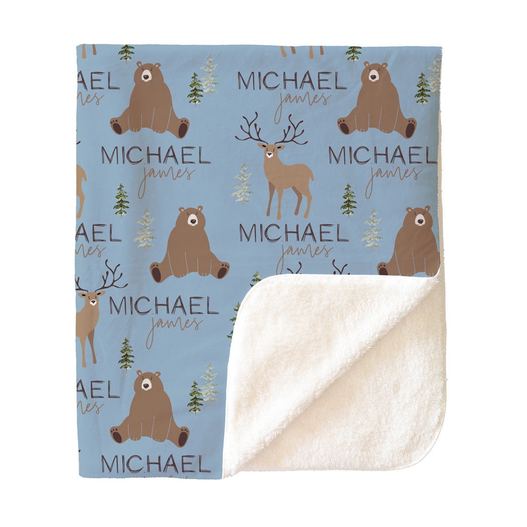 Forest Friends Personalized Kids Blanket
