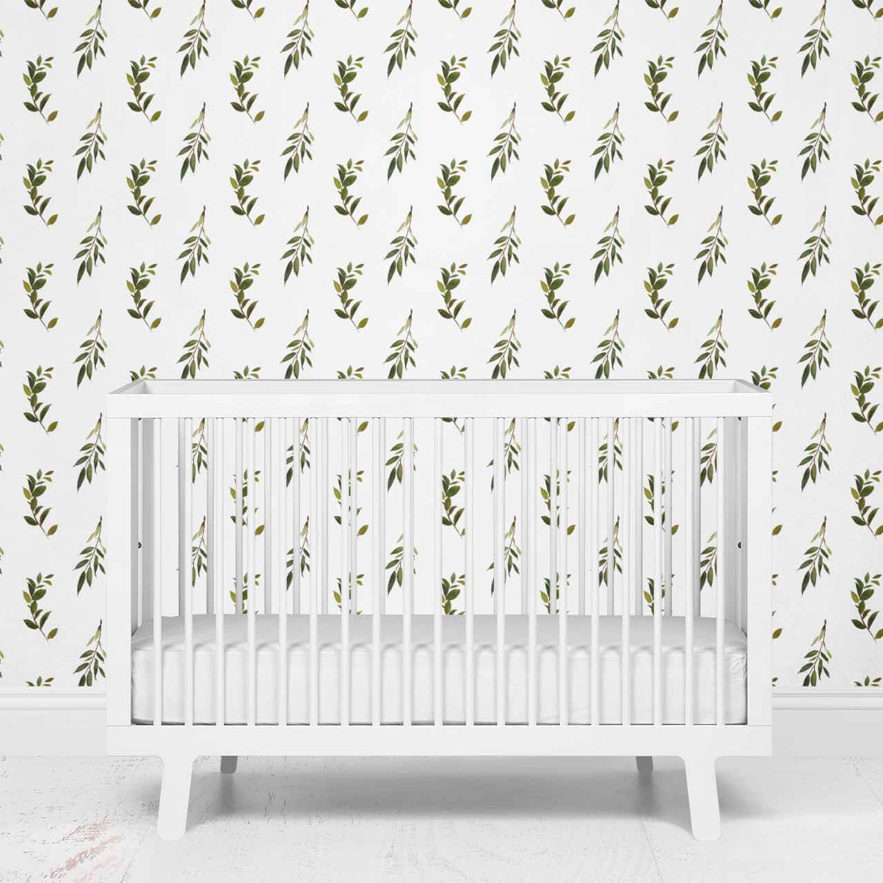 Olive Leaf Farmhouse Removable Wallpaper