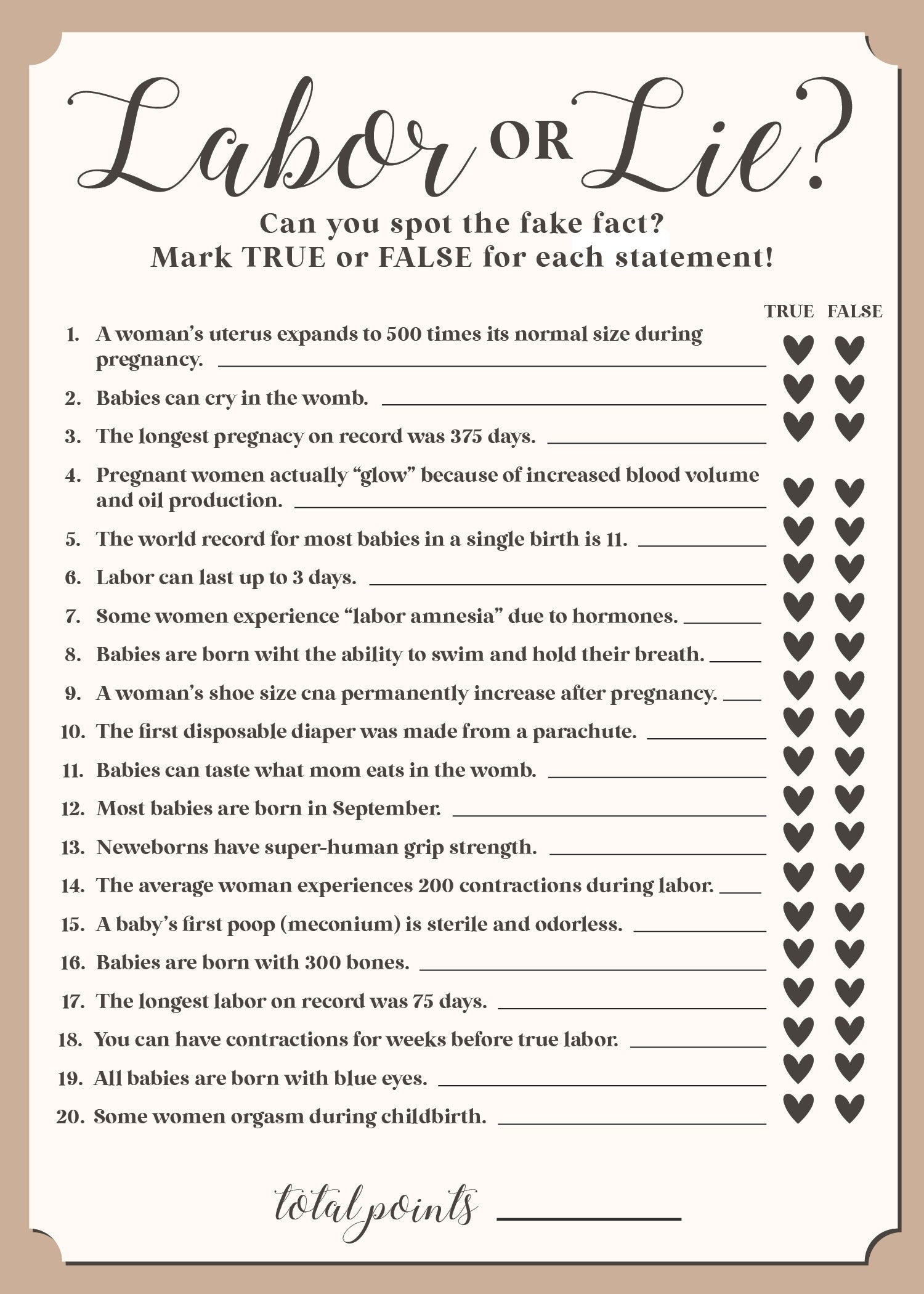 More Baby Shower Games - Free Digital Download