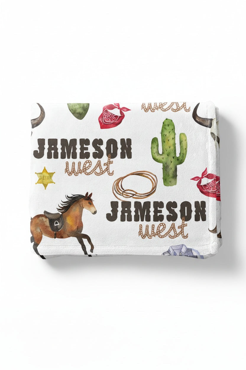 Wild West | Personalized Kids Blanket