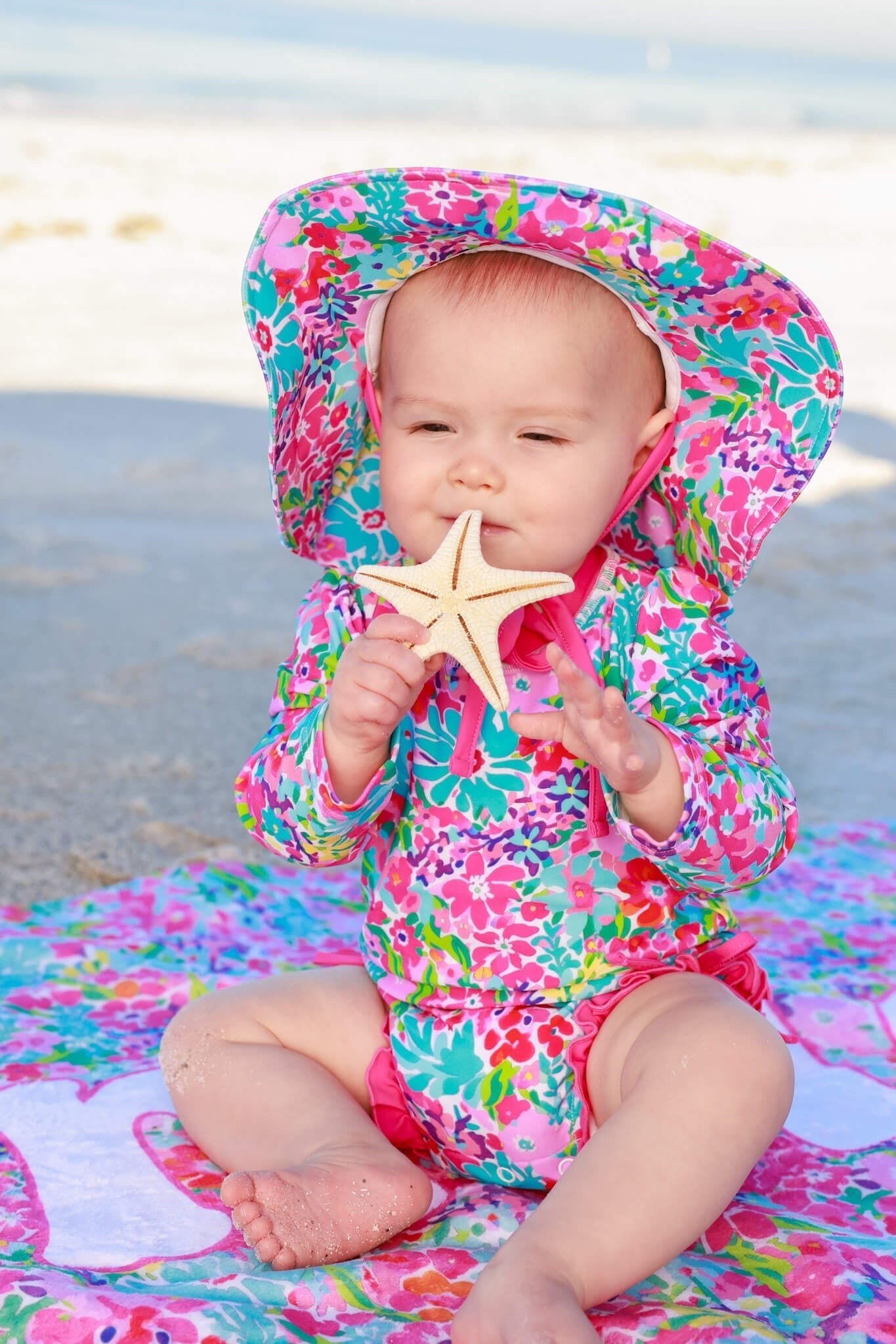 Printed Sun Hat | Petal Splash