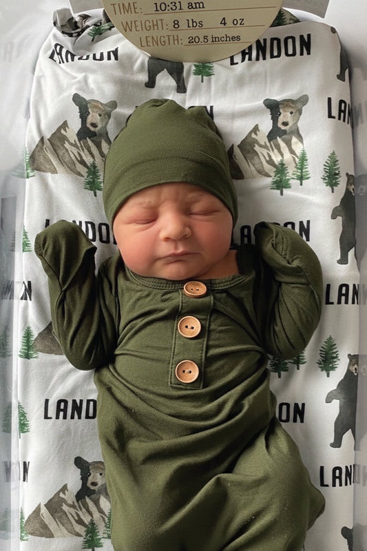 Brody's Bear Personalized Baby Name Swaddle Blanket