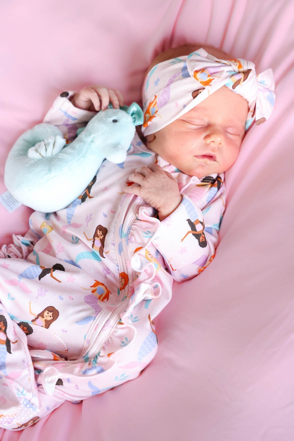 Ruffle Zipper Footie | Let's Be Mermaids