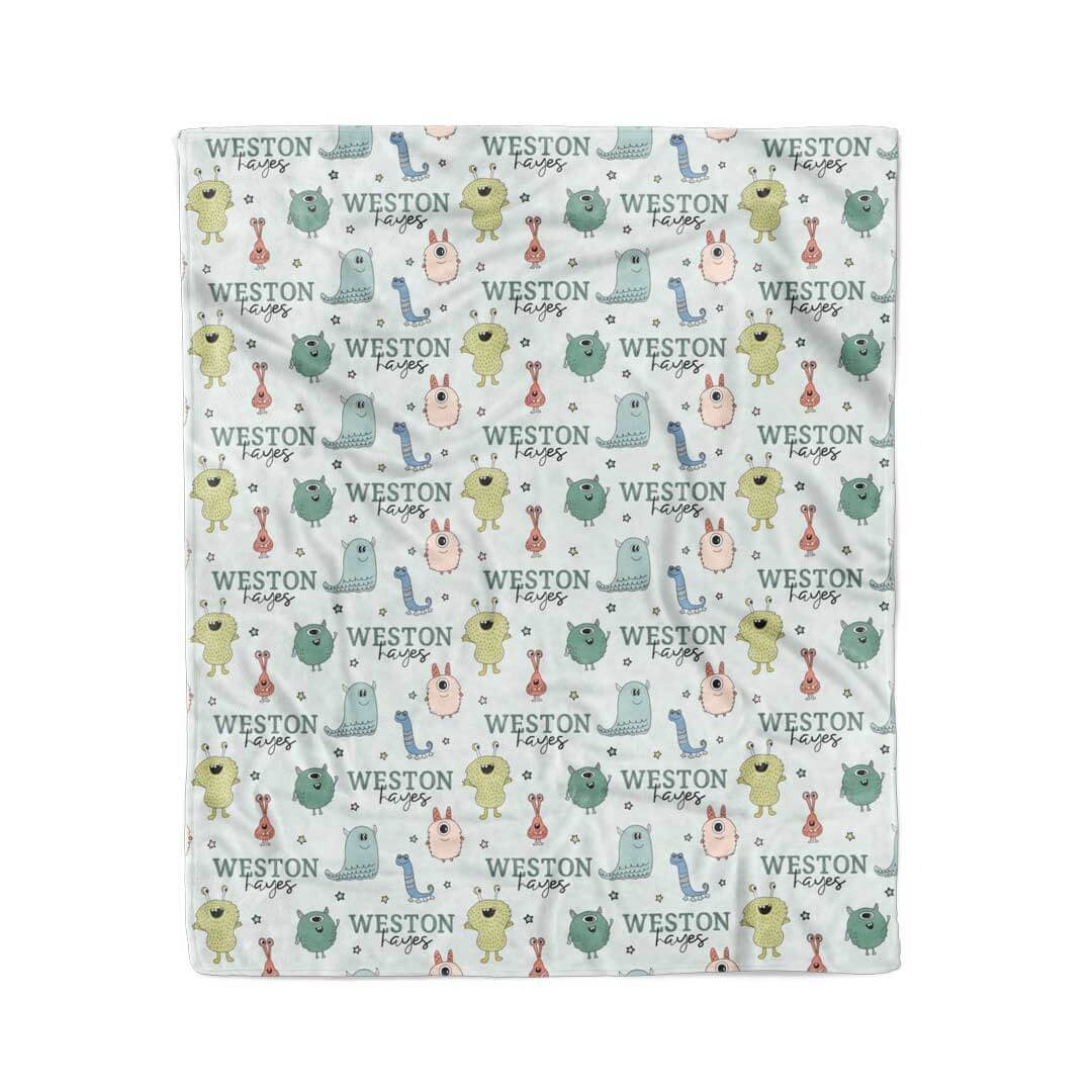 Monster Mash Personalized Kids Blanket