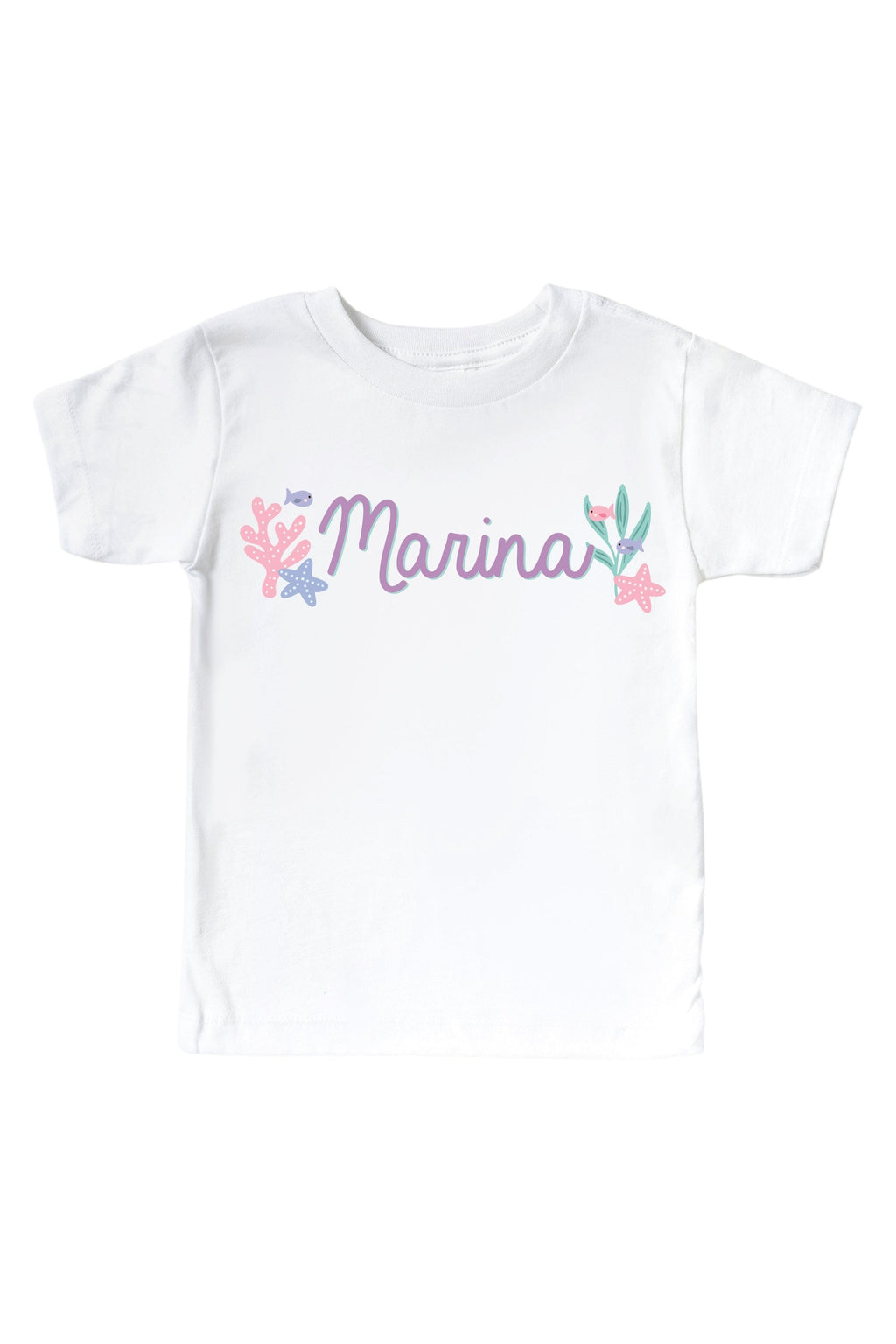 Personalized Let's Be Mermaids Graphic Bodysuit & Kids Tee | White