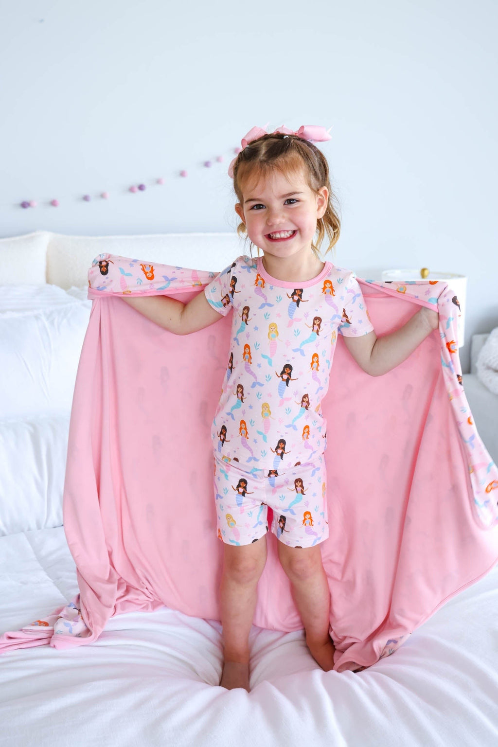 Two Piece Short Pajama Set | Let's Be Mermaids
