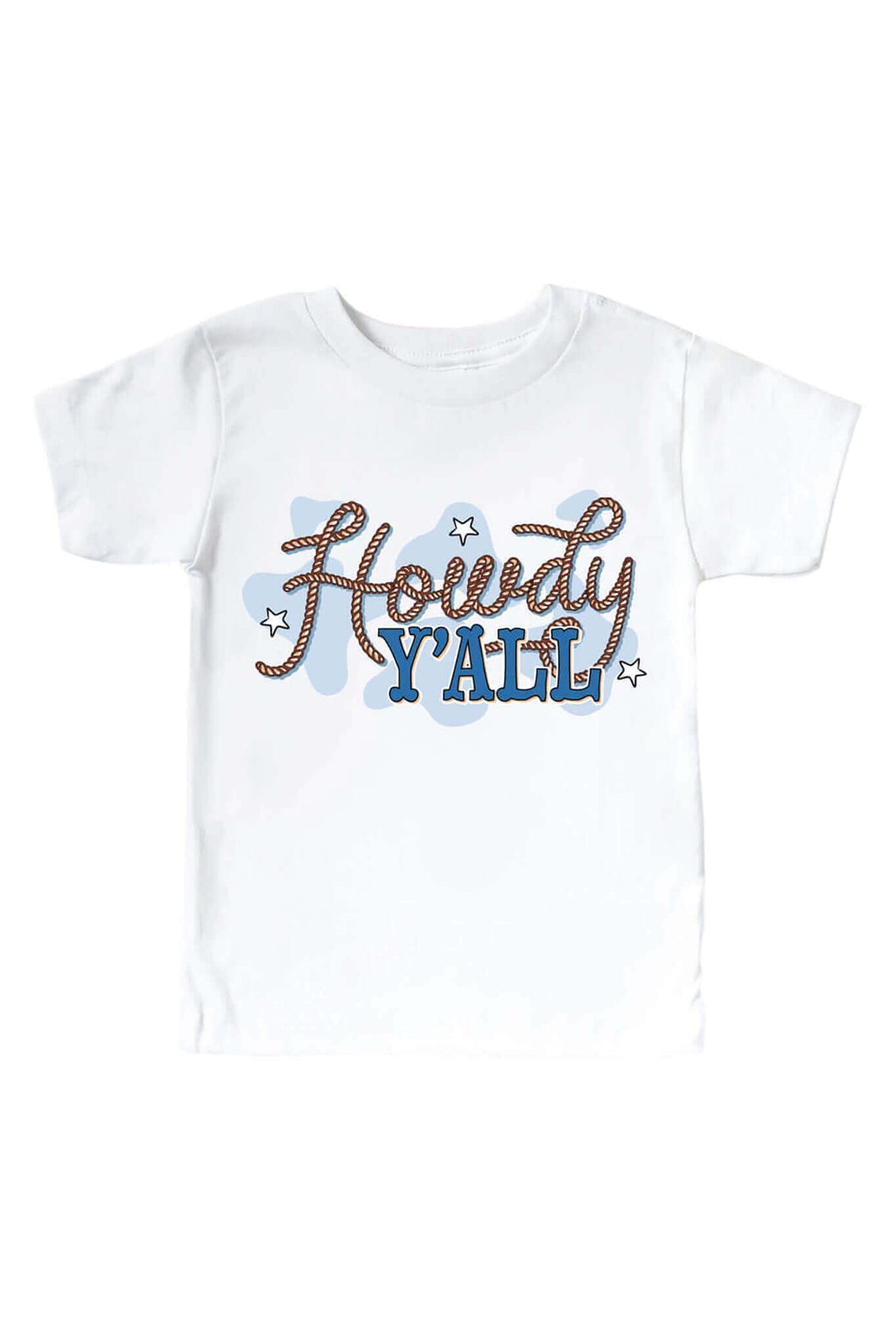 Howdy Y'all Blue Graphic Bodysuit & Kids Tee | White