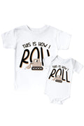 How I Roll Graphic Bodysuit & Kids Tee | White