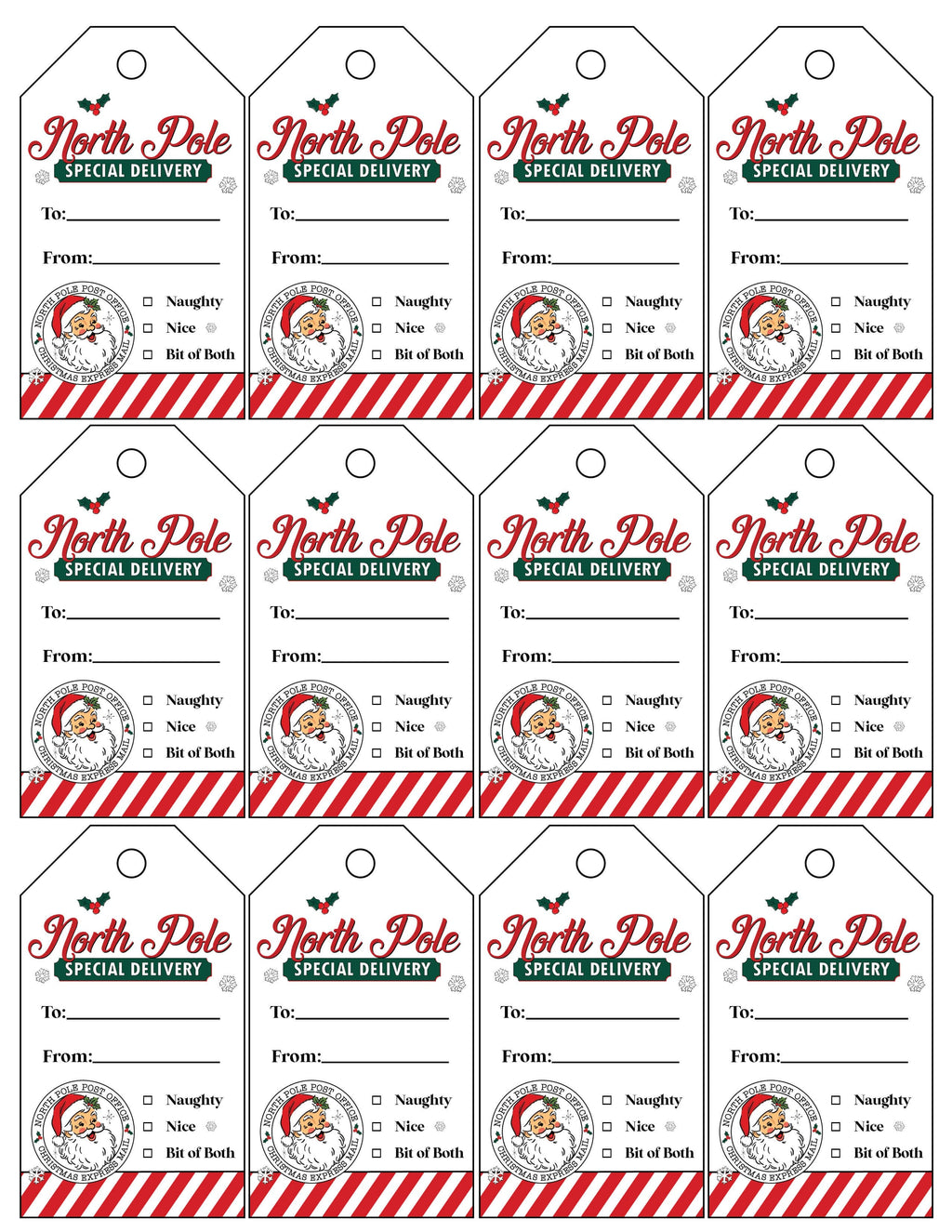 Christmas Gift Tags - Free Digital Download