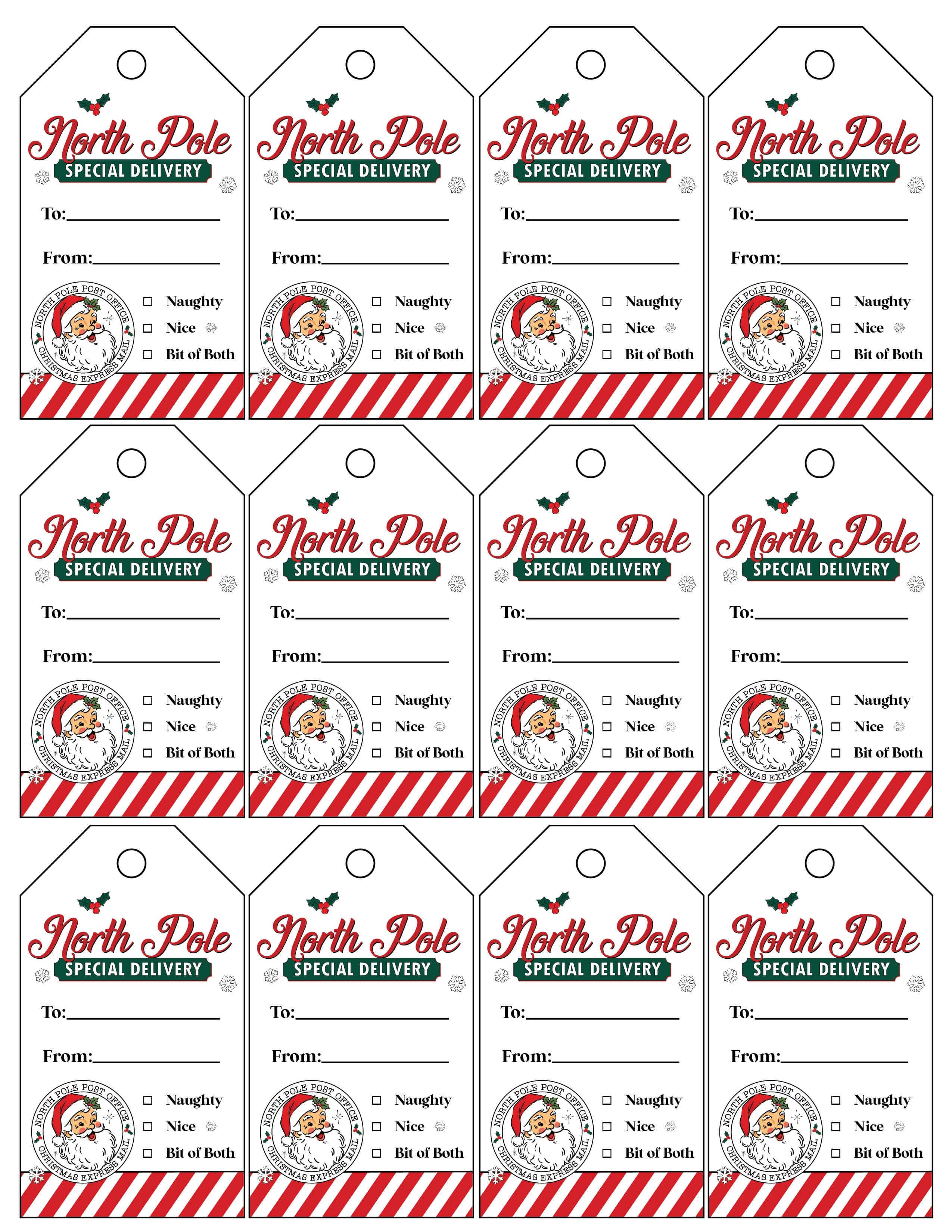 Christmas Gift Tags - Free Digital Download