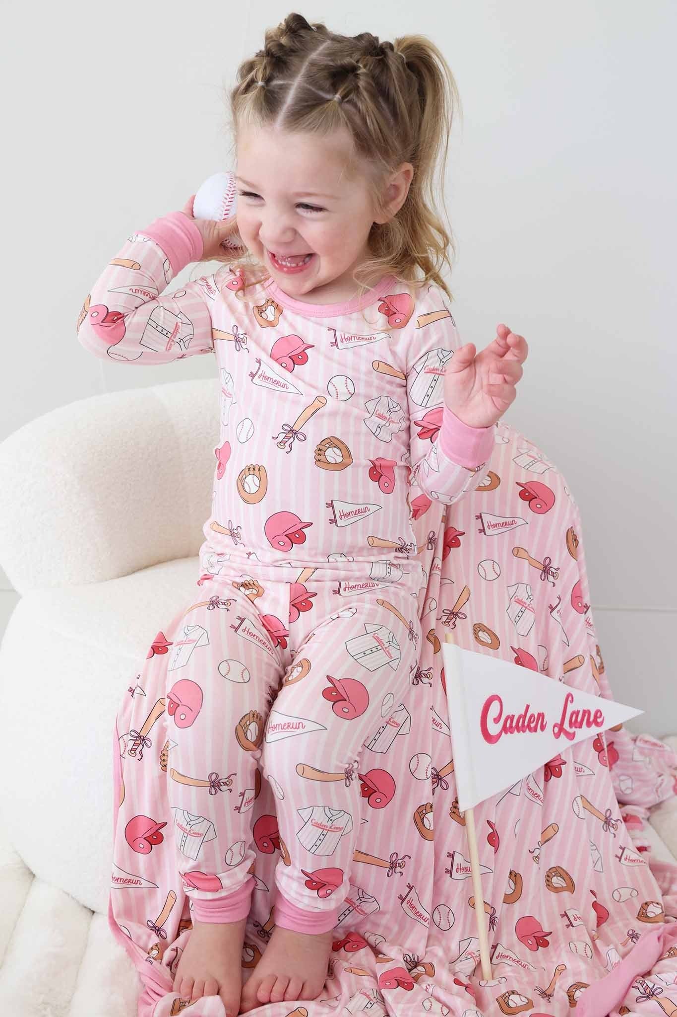 Ballpark Babes Two Piece Pajama Set