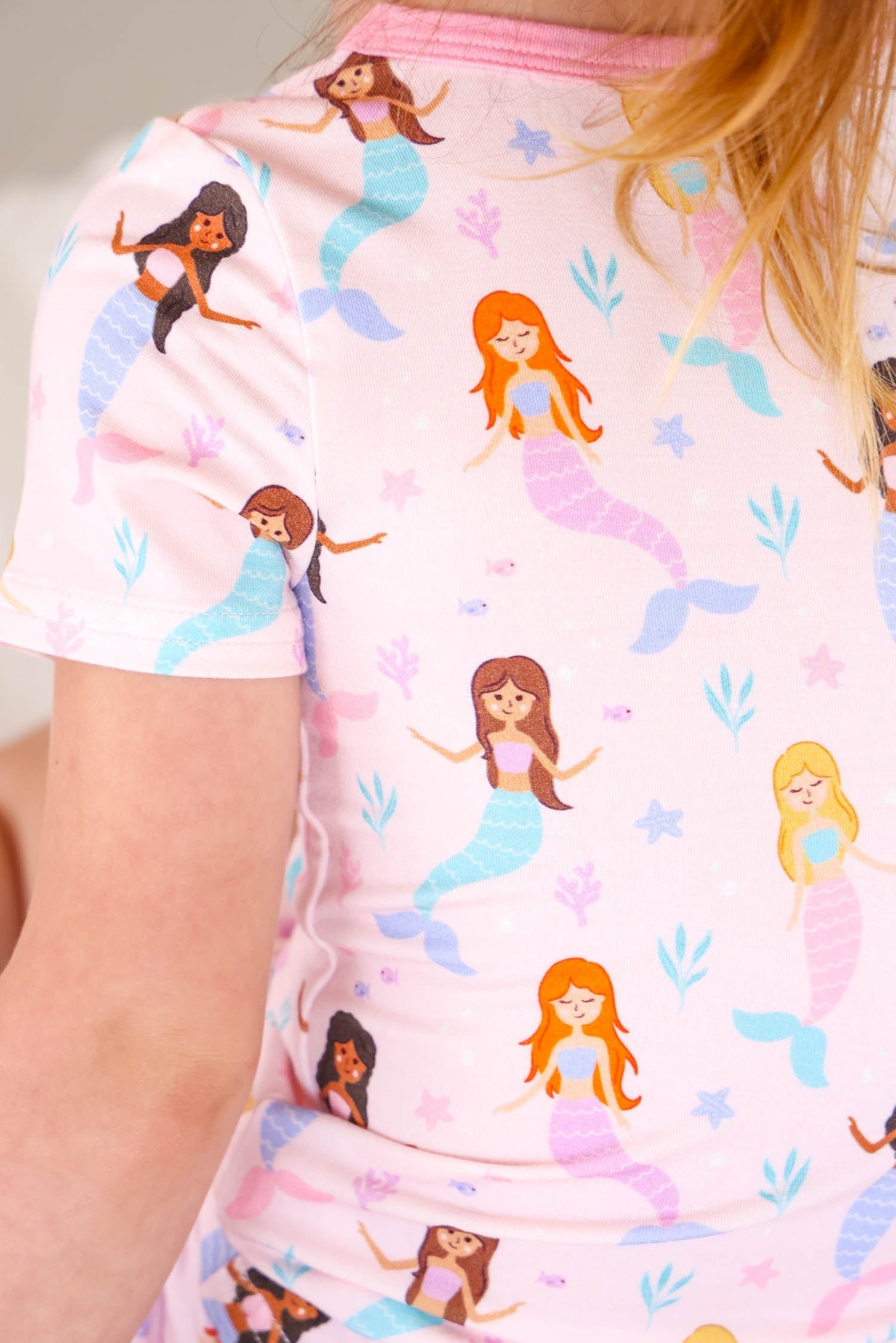 Two Piece Short Pajama Set | Let's Be Mermaids