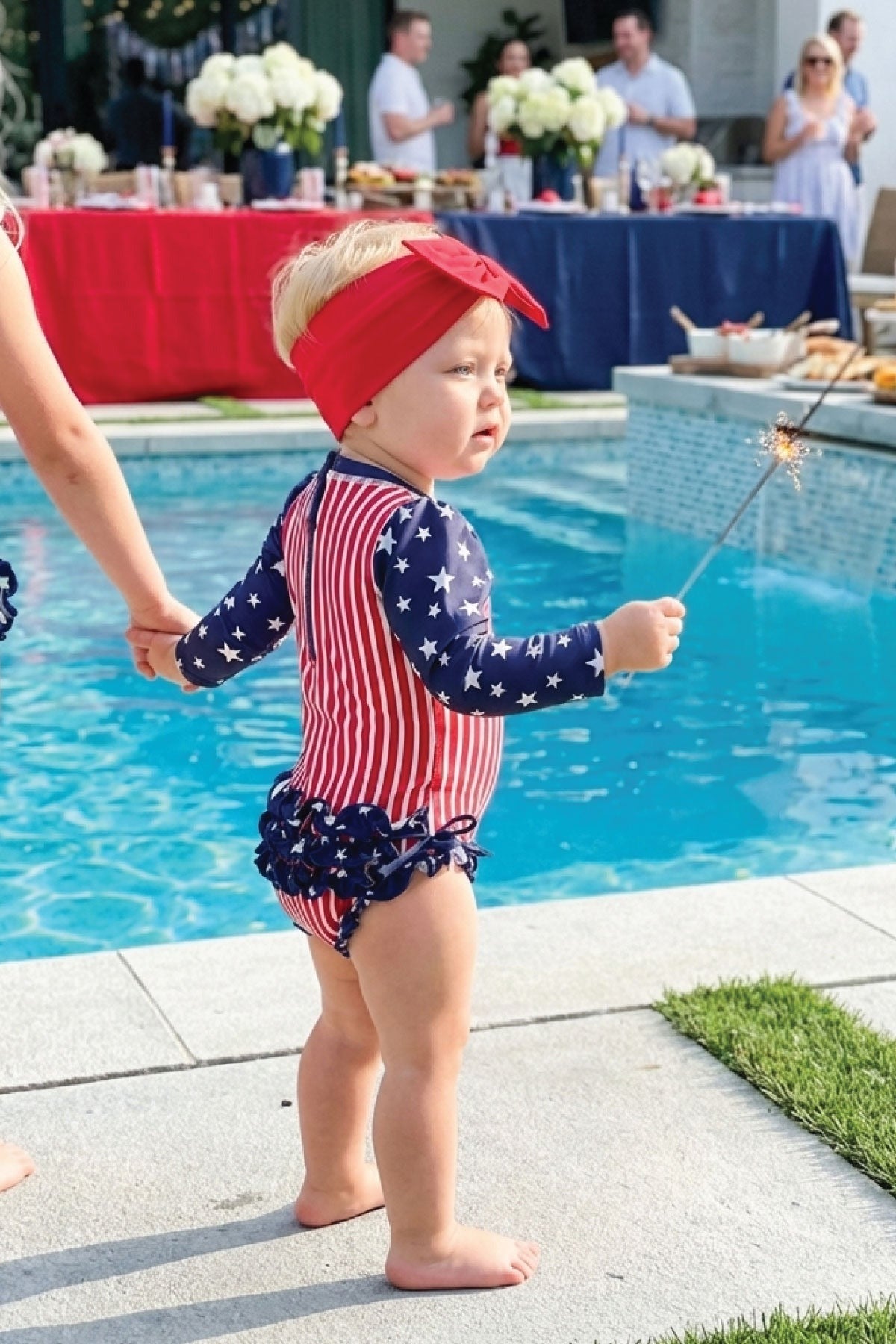 Swim Bow | Sparkler Red