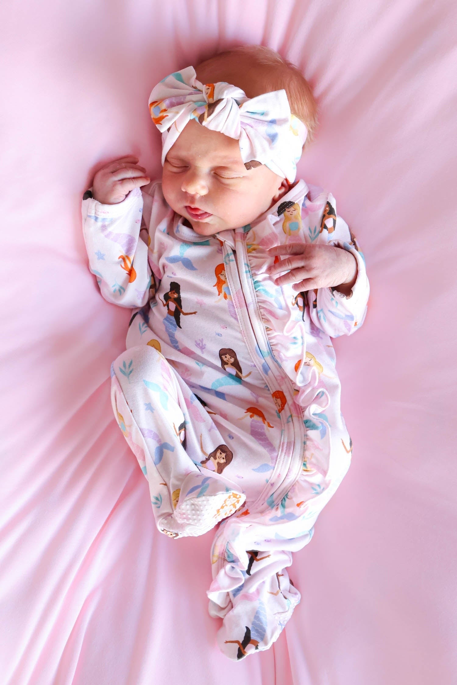 Ruffle Zipper Footie | Let's Be Mermaids