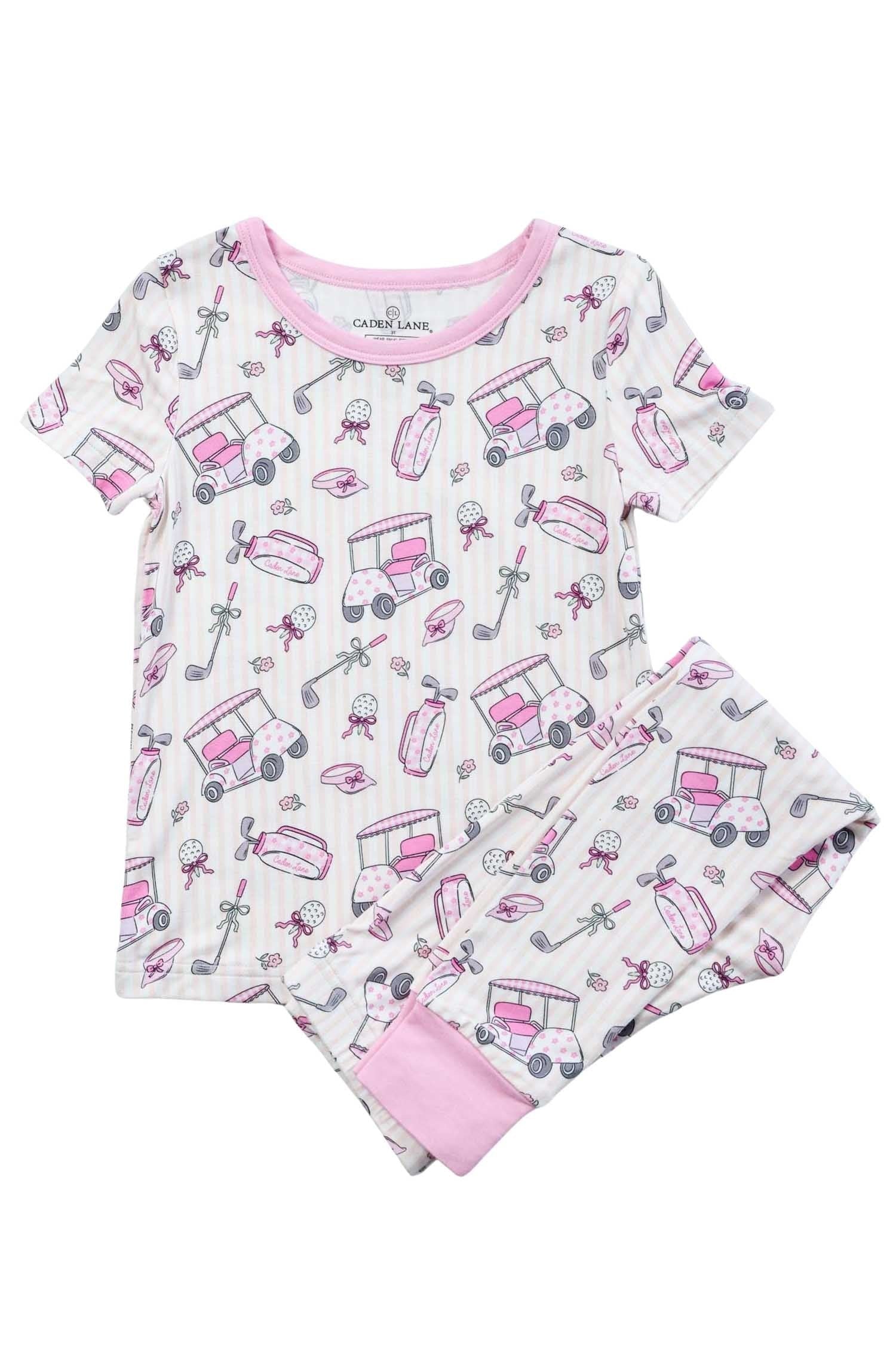 Two Piece Bamboo Pajama Set | Caddie Crew Pink