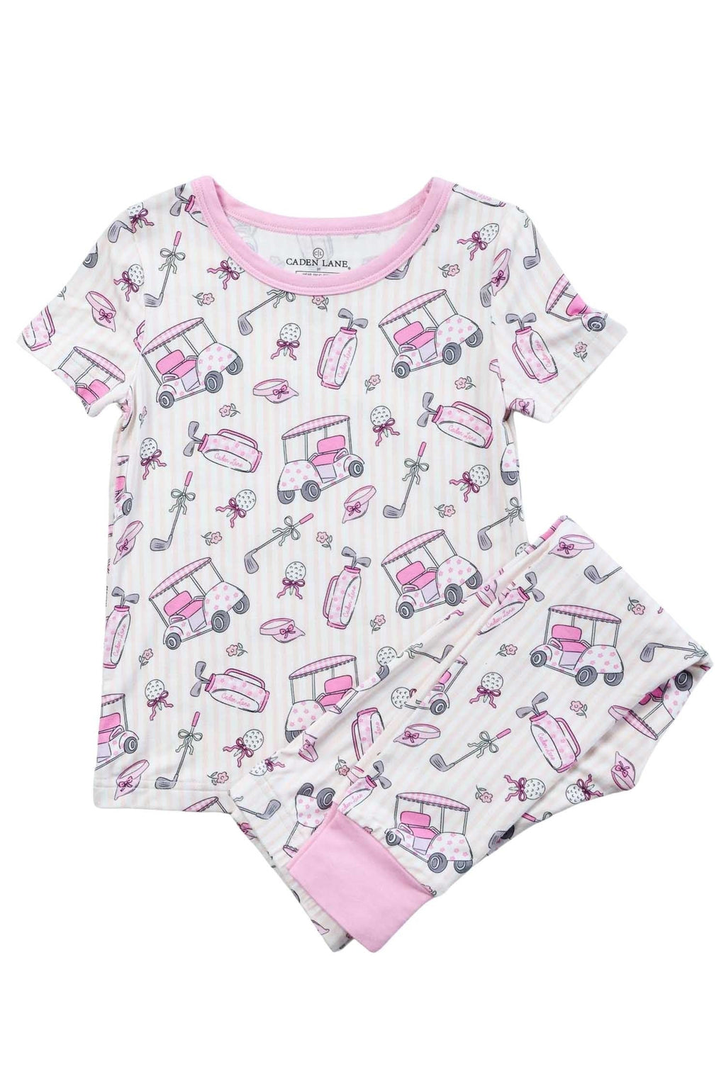 Two Piece Bamboo Pajama Set | Caddie Crew Pink