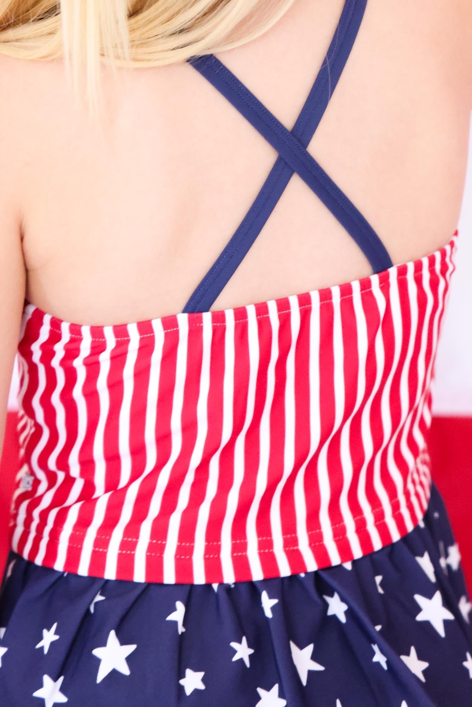 Two Piece Strappy Tankini | Stars & Stripes Party