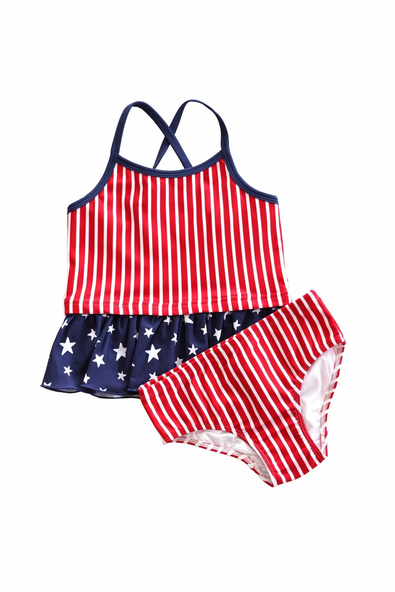 Two Piece Strappy Tankini | Stars & Stripes Party