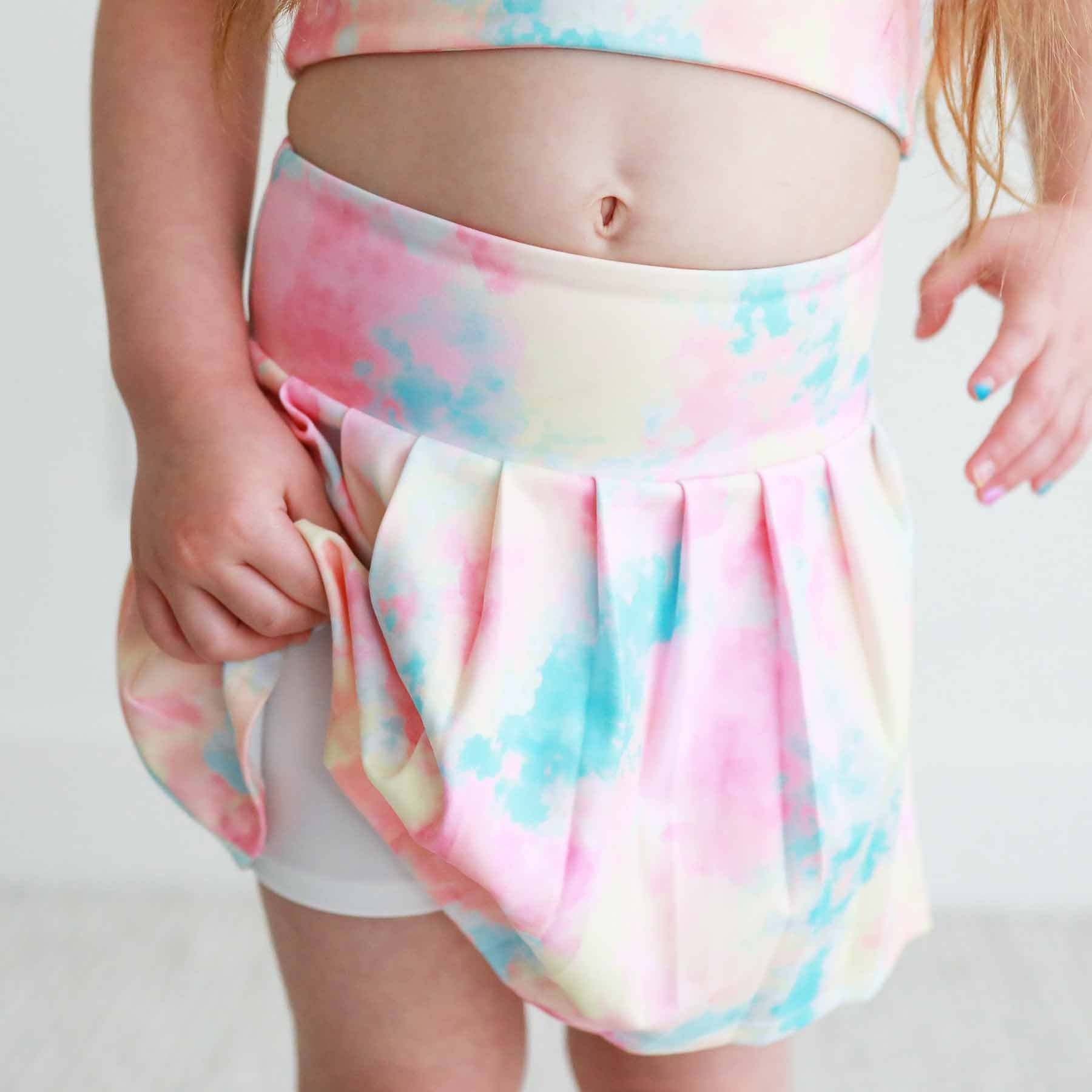 Kids CloudActiveTM Athletic Pleated Skirt | Candy Clouds