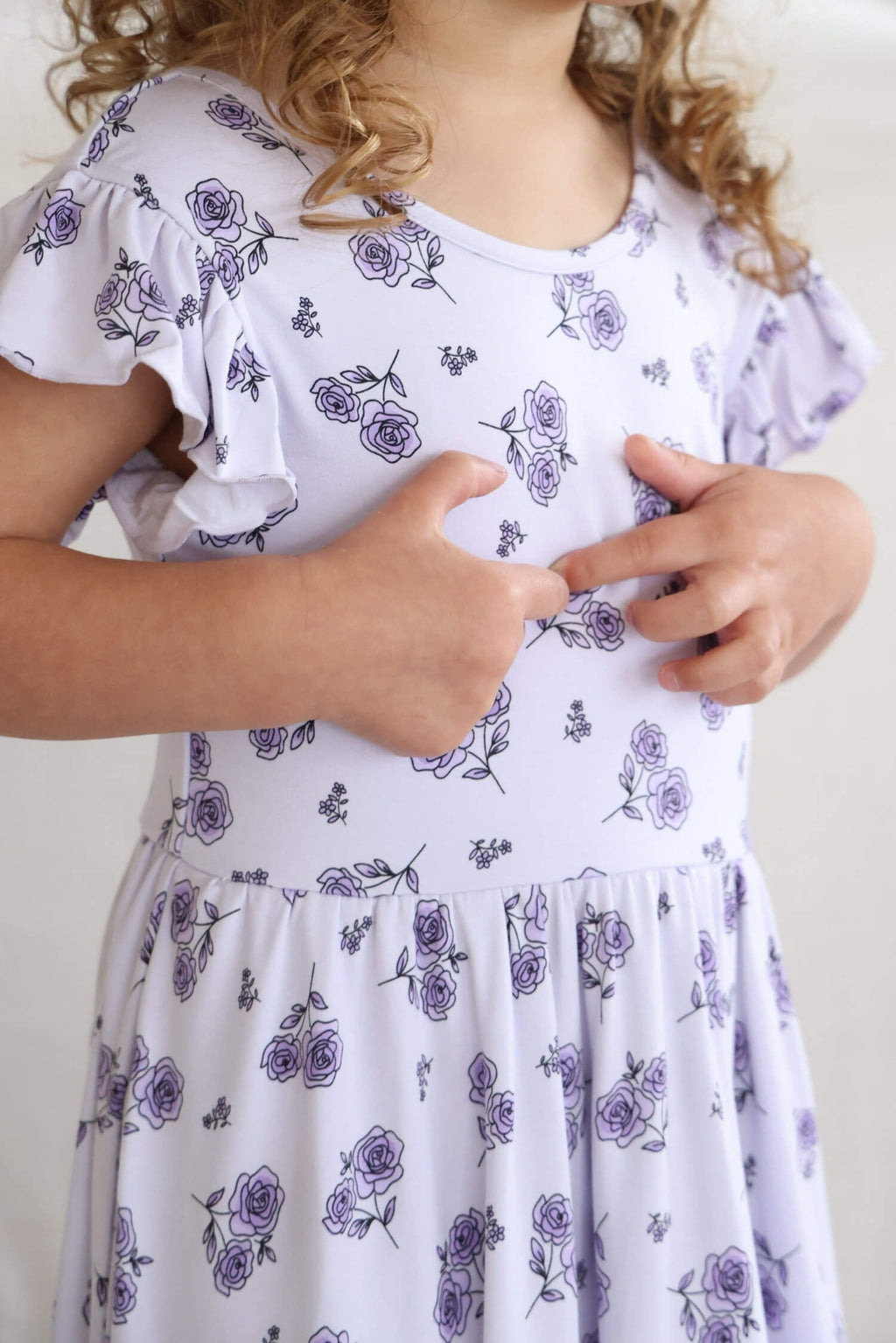 Ruffle Twirl Dress | Amethyst Garden