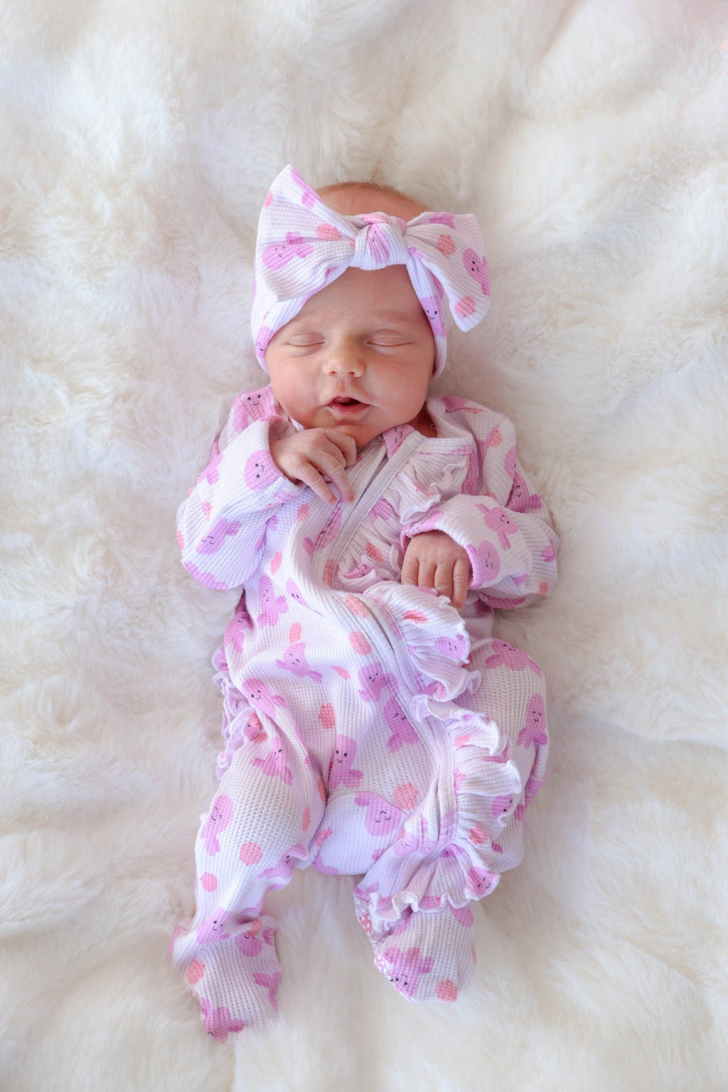 Bamboo Waffle Knit Large Bow Headwrap | Sea Snuggles