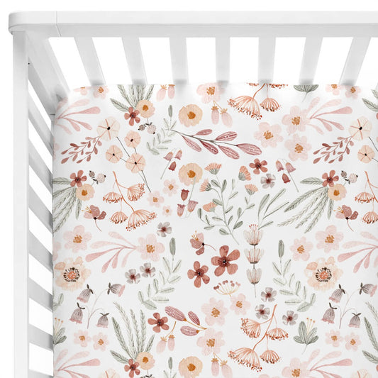 Wren's Wildflower Crib Sheet