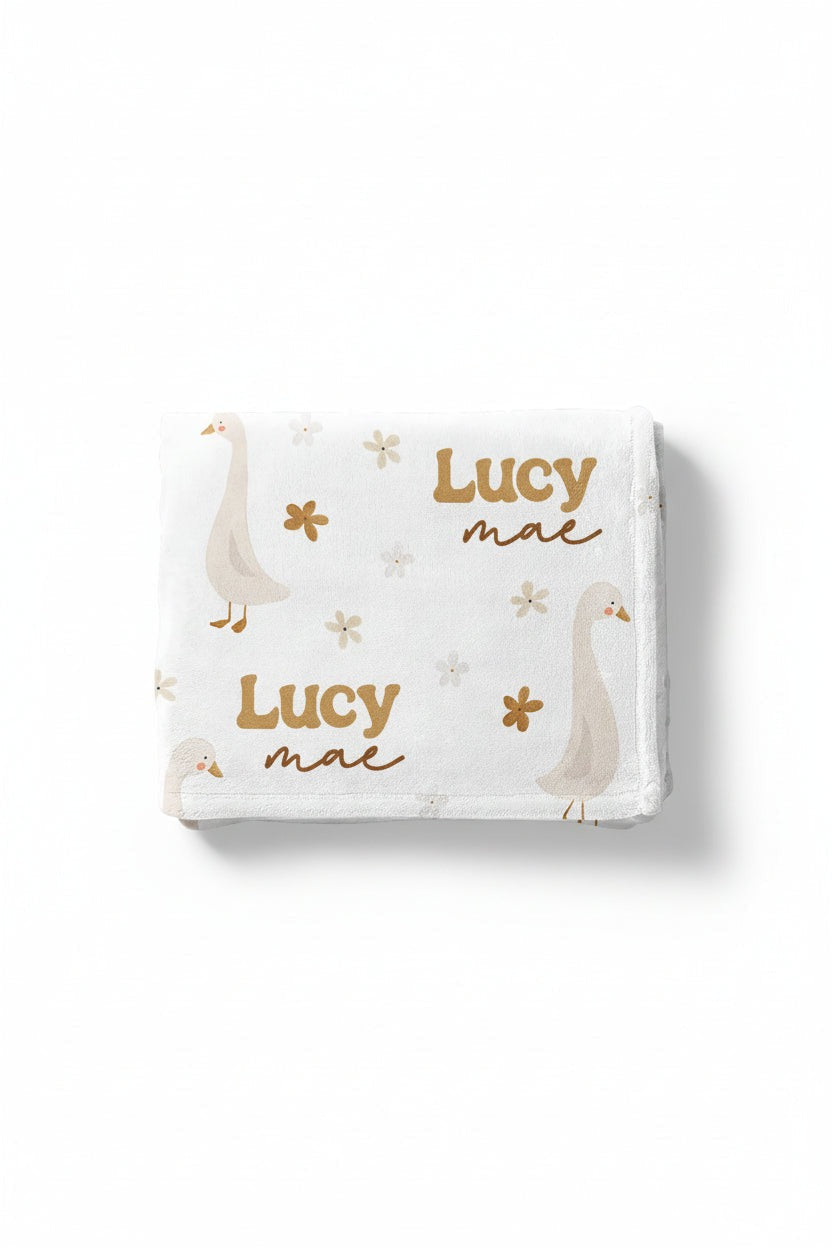 Duck Duck Goose Personalized Kids Blanket