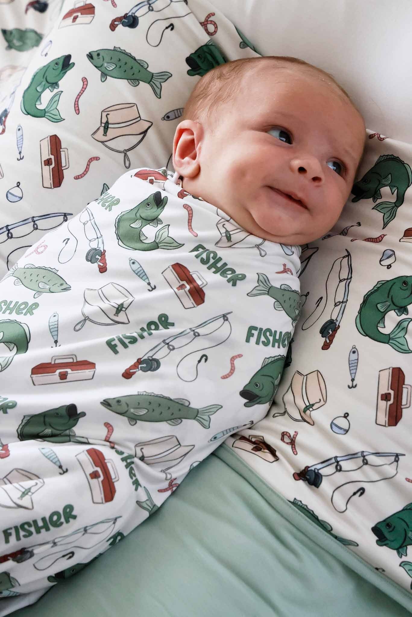 Personalized Swaddle Blanket | Off the Hook