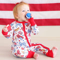 Party in the USA Convertible Zip Romper | Bows