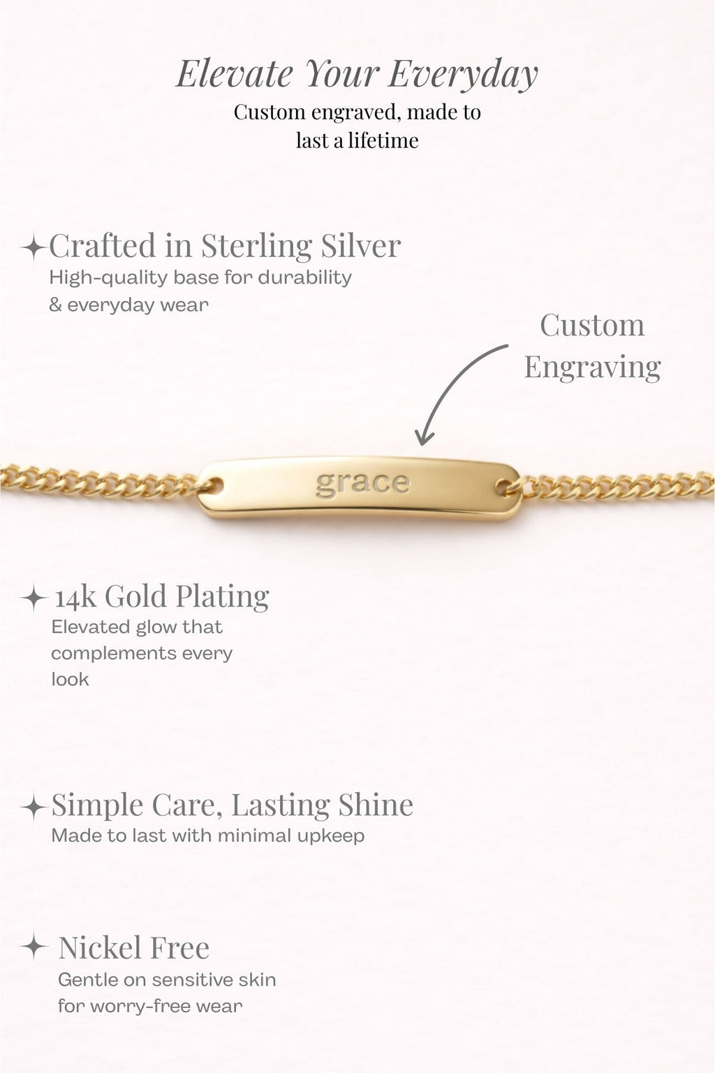 Engraved Bar Bracelet
