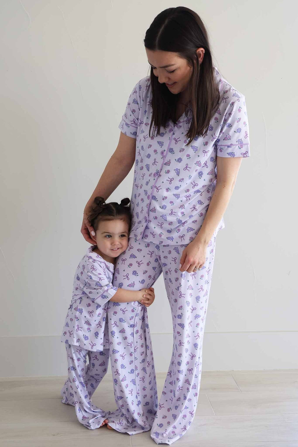 Women's Two Piece Flare Lounge Set | Ribbon & Roses Purple