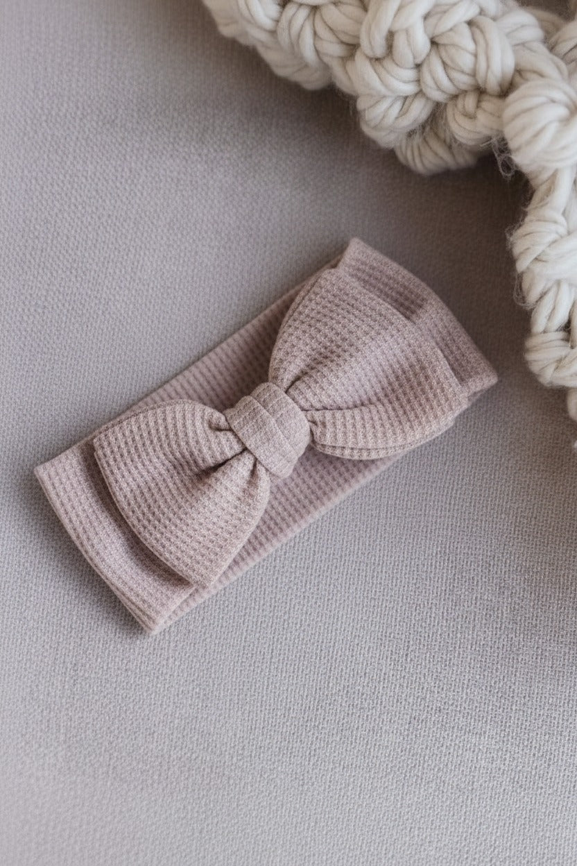 Large Waffle Knit Bow | Blossom