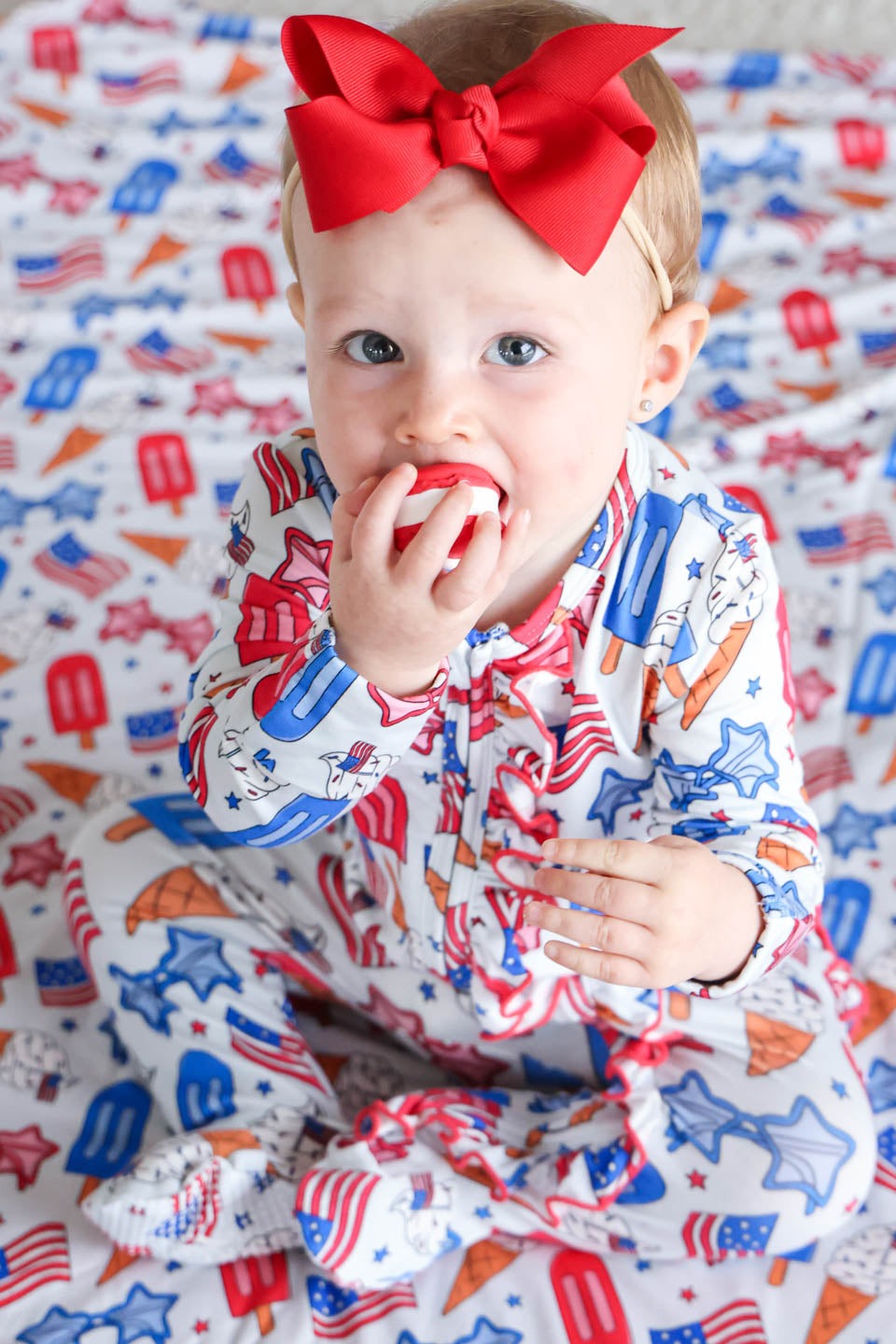 Ribbon Bow Headband | Candy Red