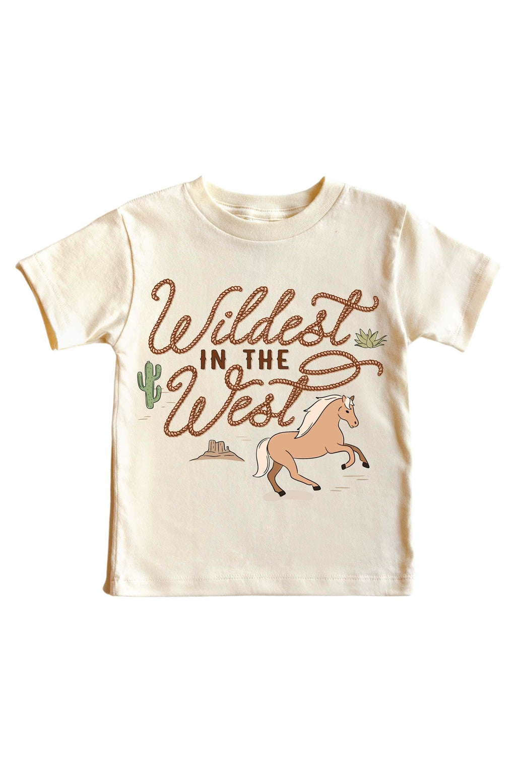 Wildest In The West Neutral Graphic Bodysuit & Kids Tee | Natural